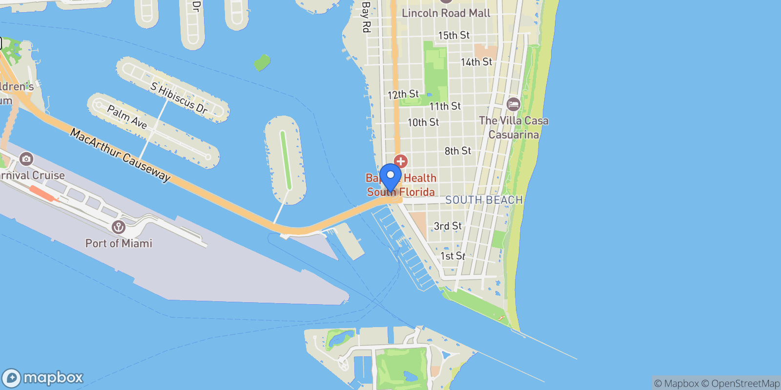 Map showing 501 West Ave 4201/05, Miami Beach, Florida, United States.