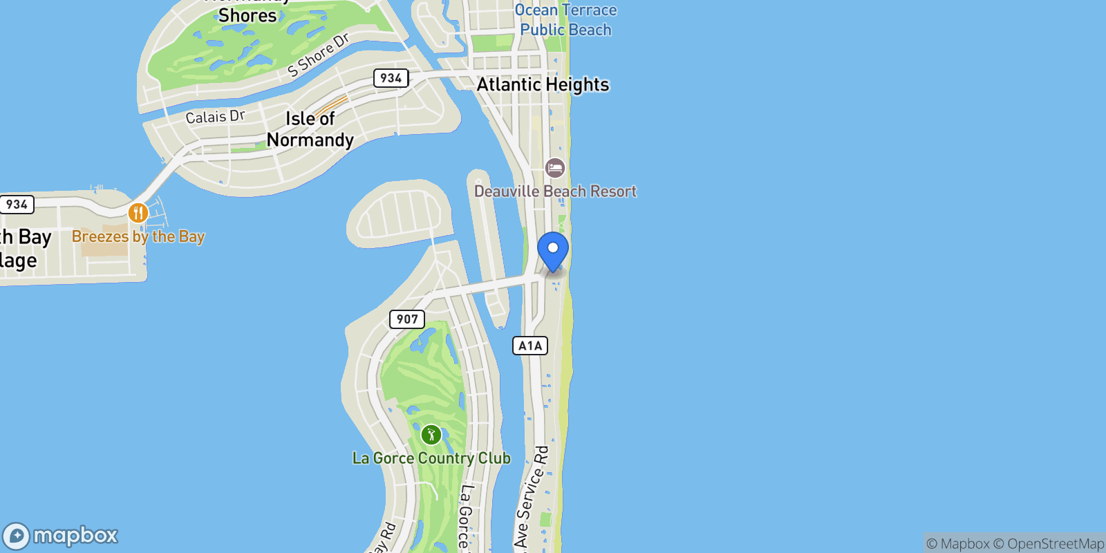 Map showing 6301 Collins Ave 2203, Miami Beach, Florida, United States.