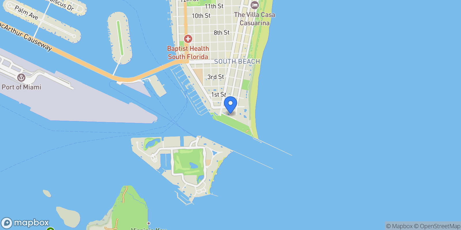 Map showing 400 S Pointe Dr 2310, Miami Beach, Florida, United States.