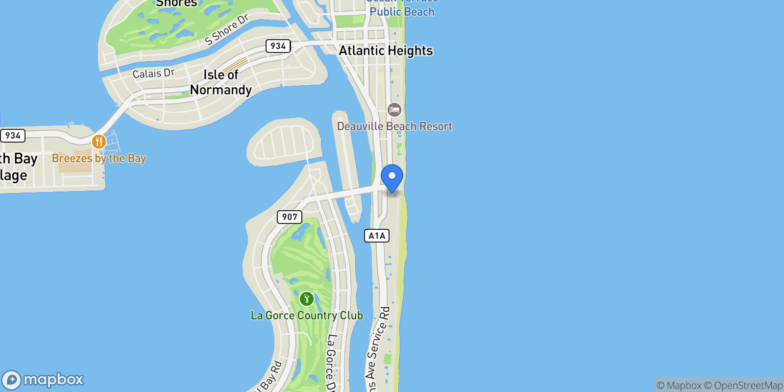 Map showing 6061 Collins Ave 5F, Miami Beach, Florida, United States.