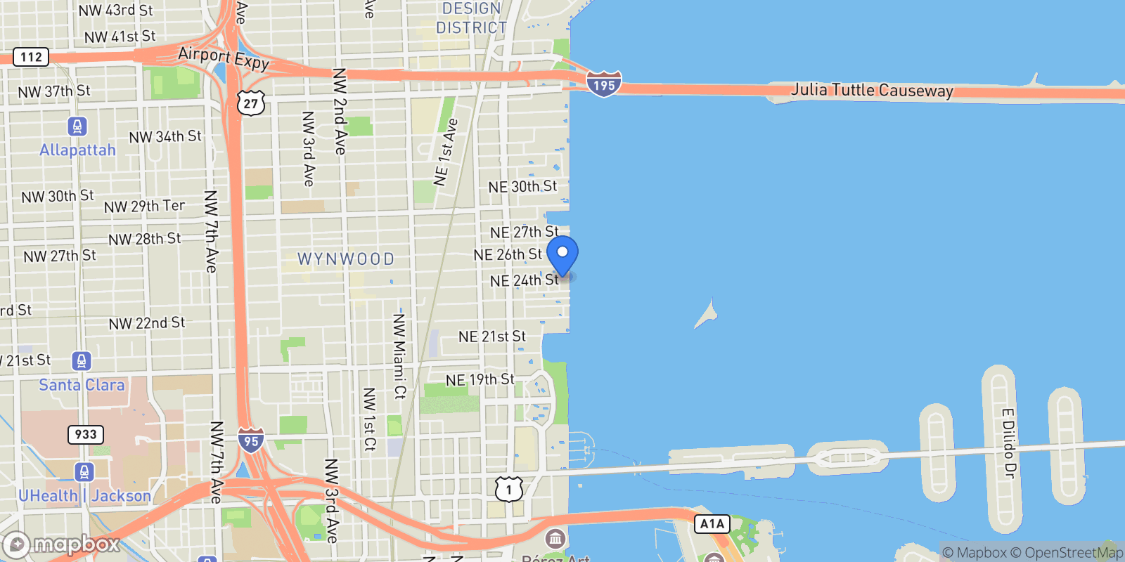 Map showing 700 NE 24th St 806, Miami, Florida, United States.
