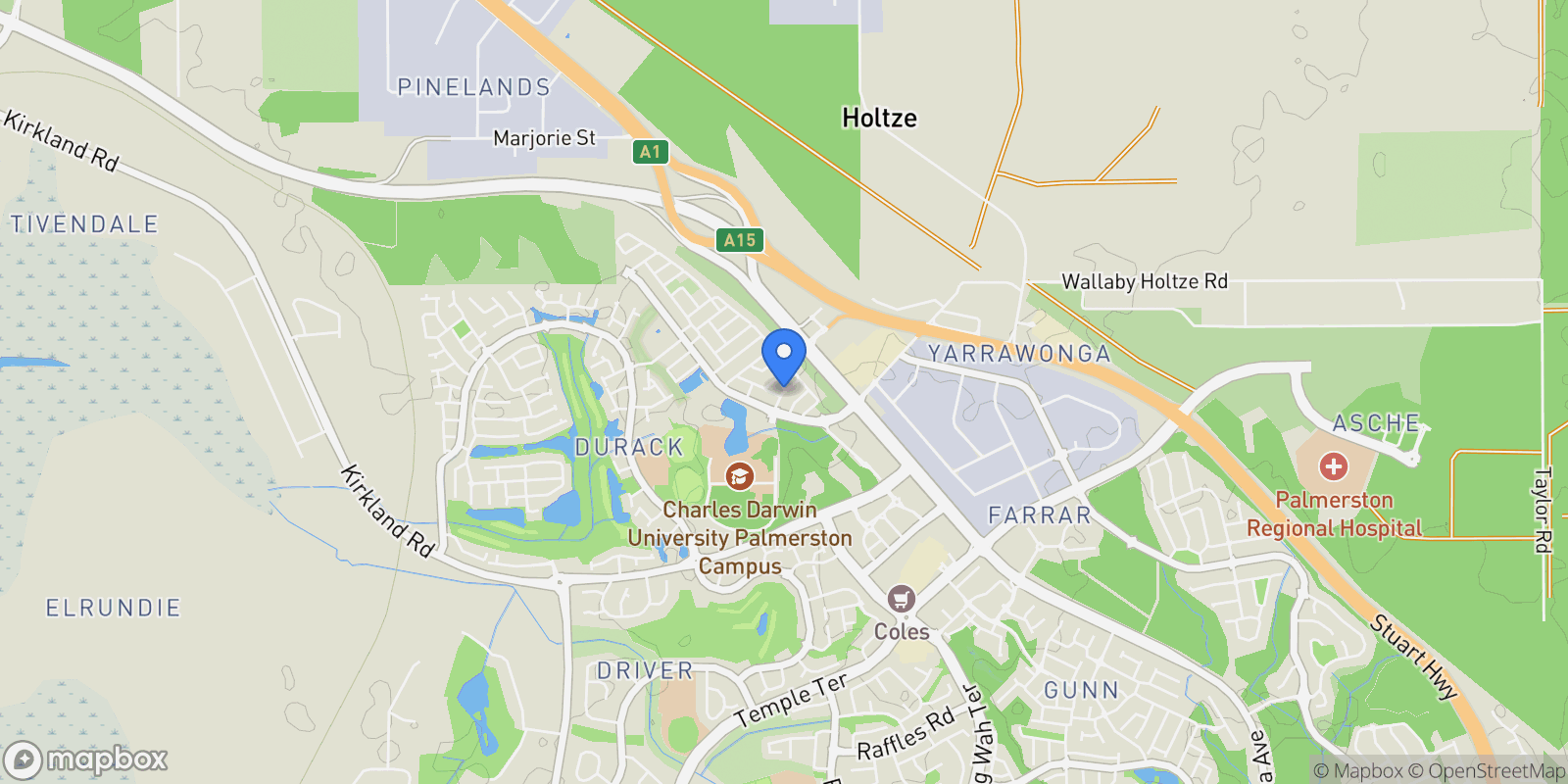 Map showing Durack, Haultain Crescent, Durack, Northern Territory, Australia.