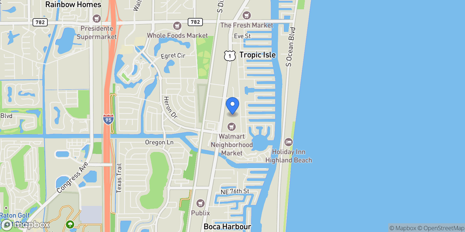 Map showing 2952 Florida Blvd, Delray Beach, Florida, United States.