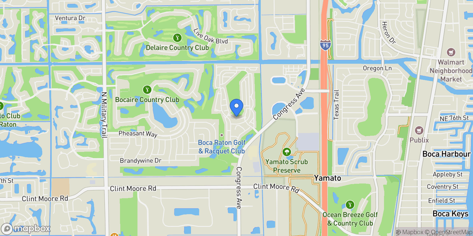 Map showing 17031 Boca Club Boulevard, Boca Raton, Florida, United States.