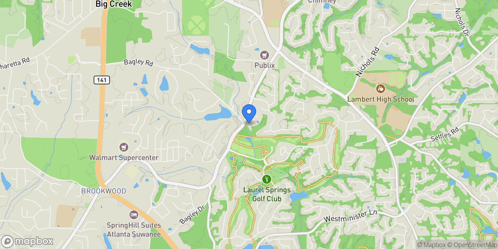Map showing 3440 Ronnie Lane, Suwanee, GA 30024, Suwanee, Georgia, United States.