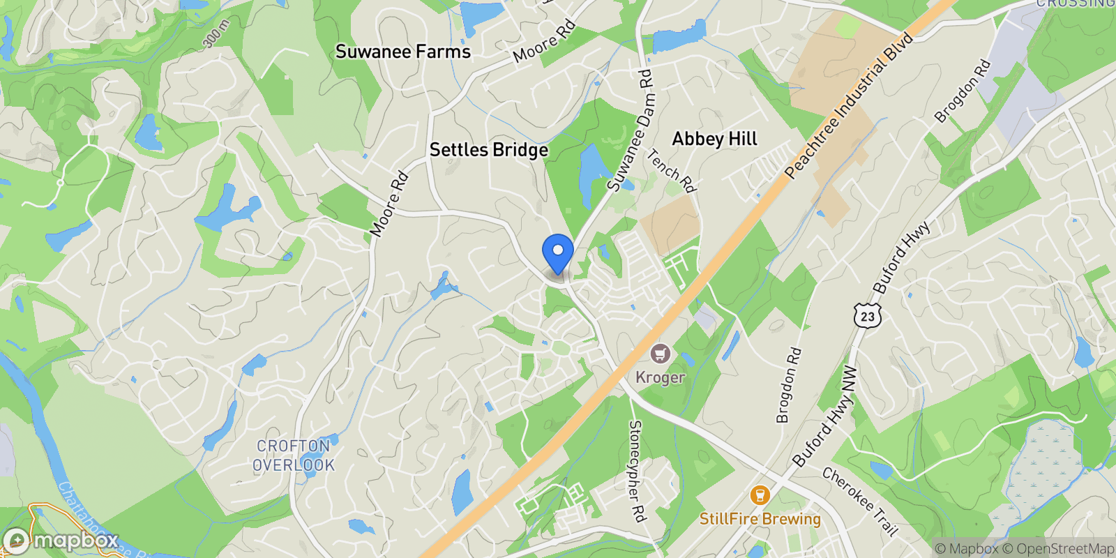 Map showing 4460 Suwanee Dam Road, Suwanee, GA 30024, Suwanee, Georgia, United States.