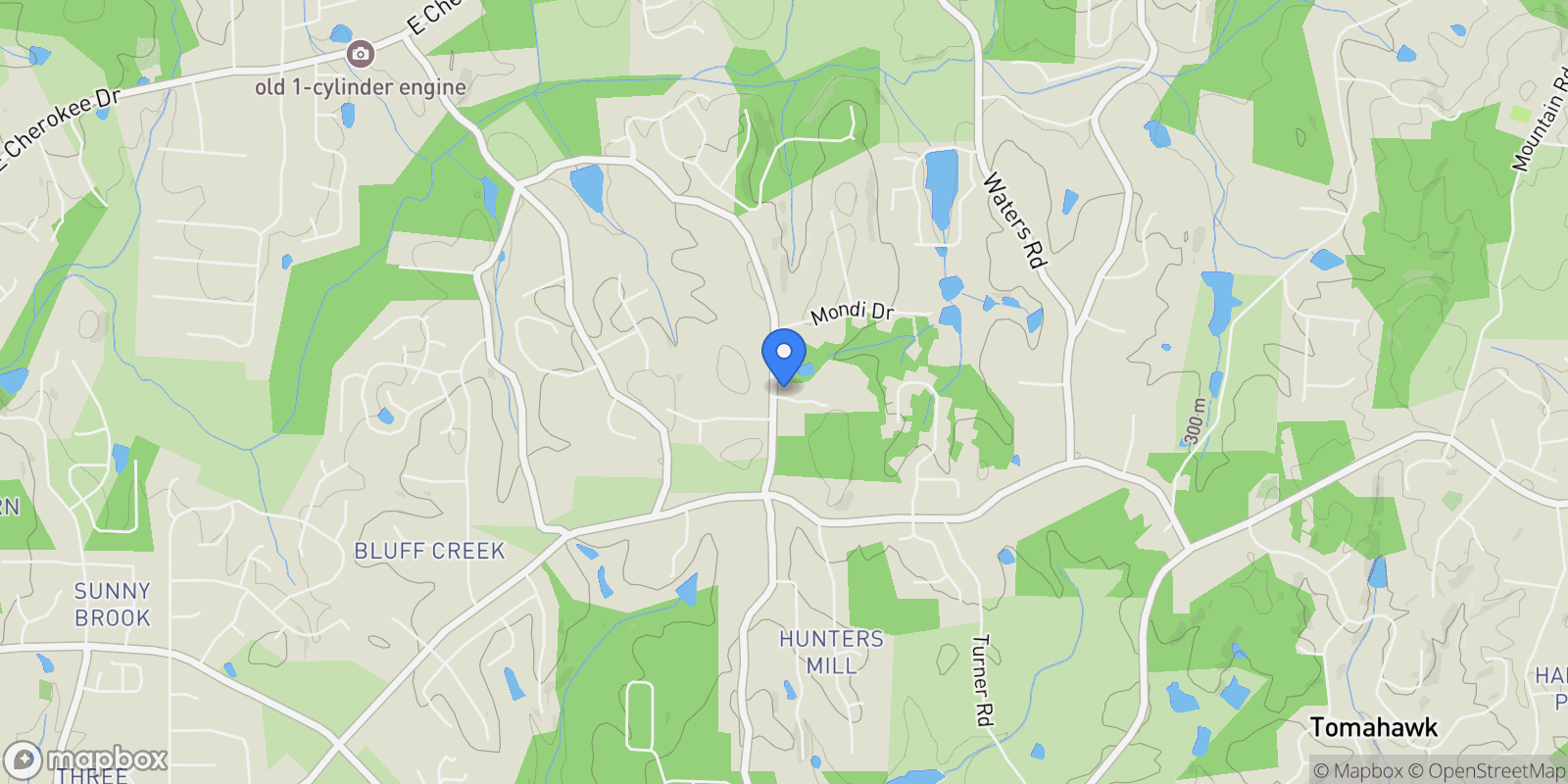 Map showing 1350 Hendon Road, Woodstock, GA 30188, Woodstock, Georgia, United States.