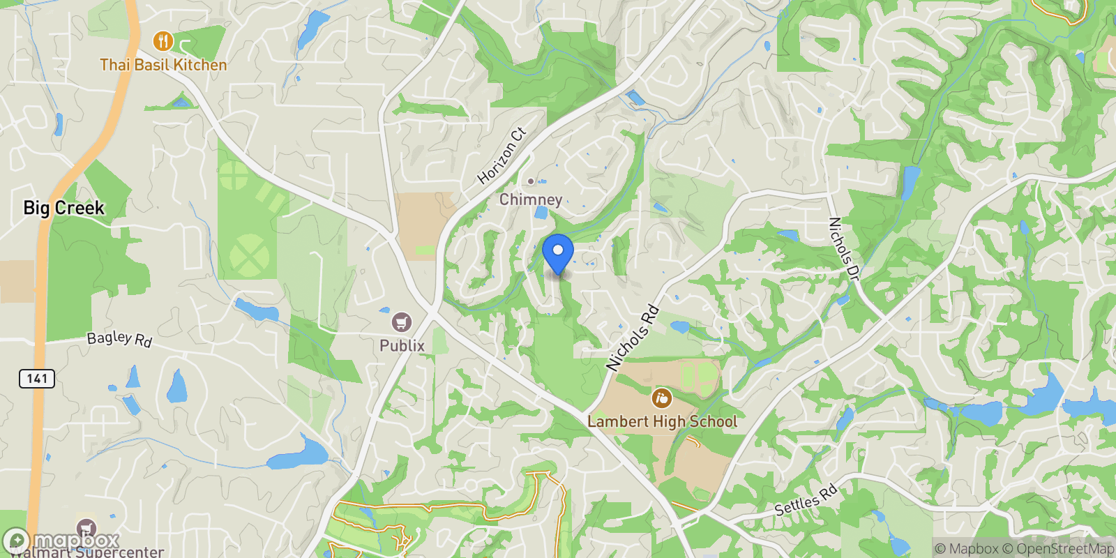 Map showing 4050 Homestead Ridge Drive, Cumming, GA 30041, Cumming, Georgia, United States.