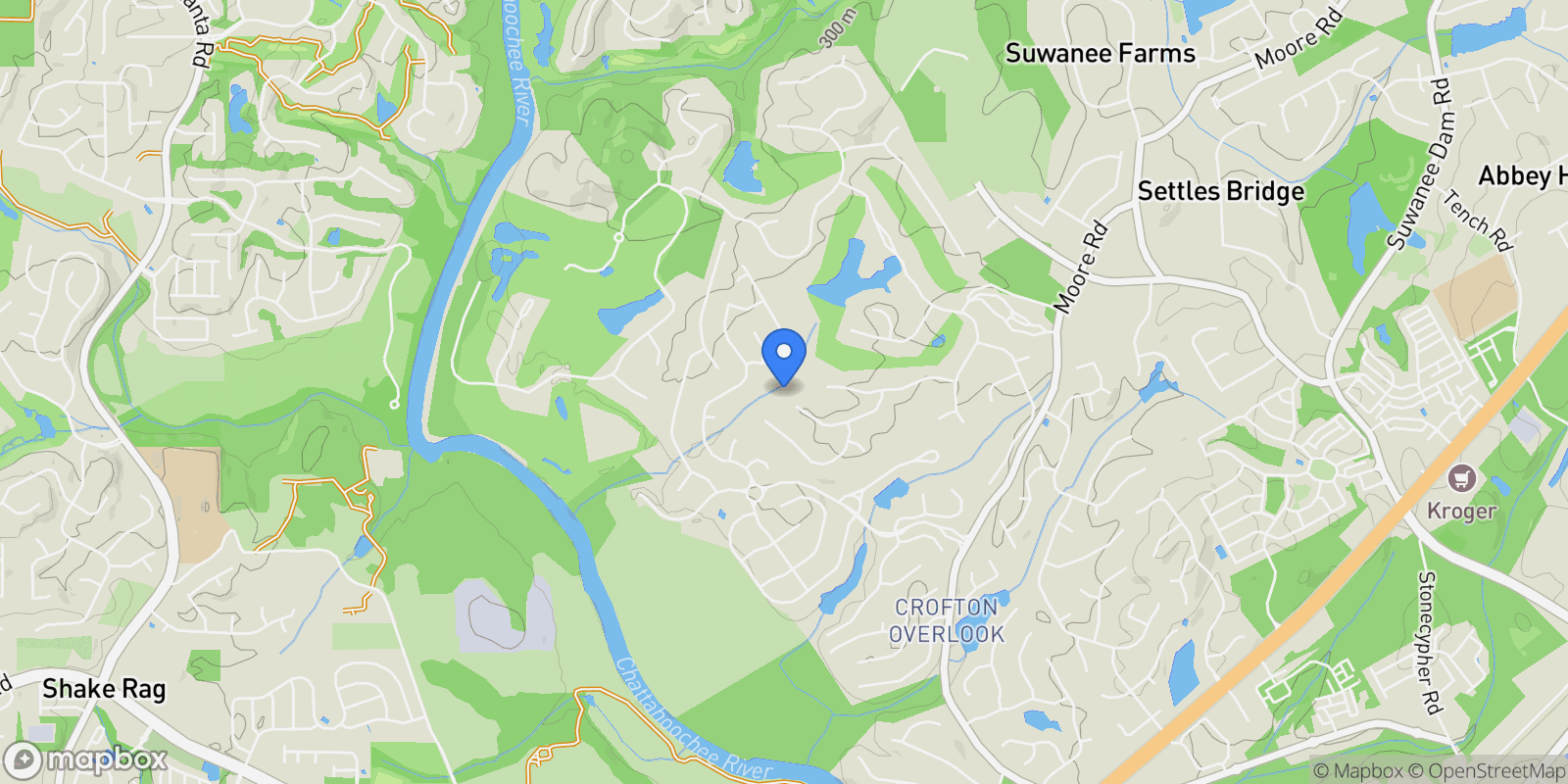 Map showing 962 Chattooga Trace, Suwanee, GA 30024, Suwanee, Georgia, United States.