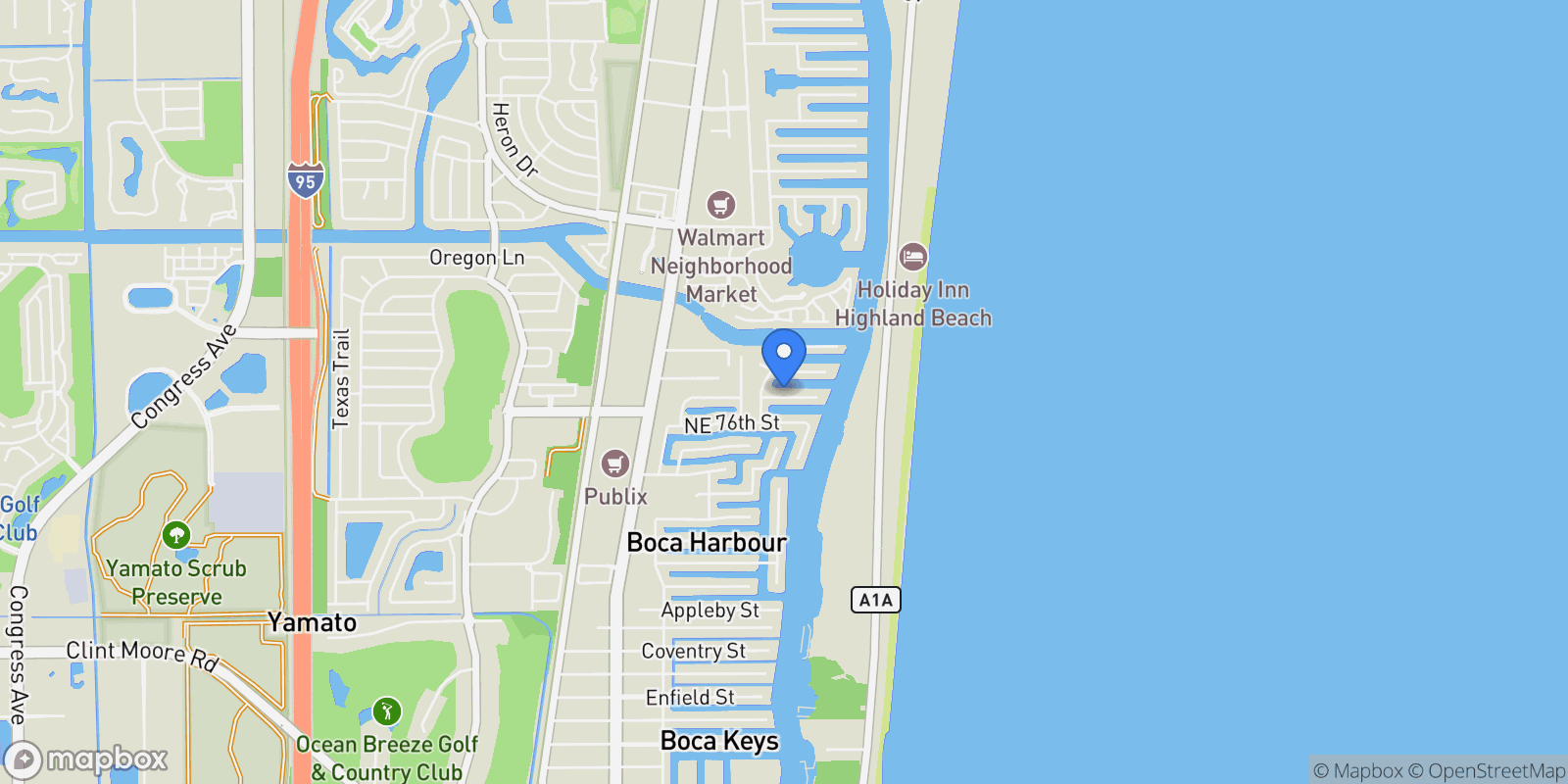 Map showing 861 Nafa Dr, Boca Raton, Florida, United States.