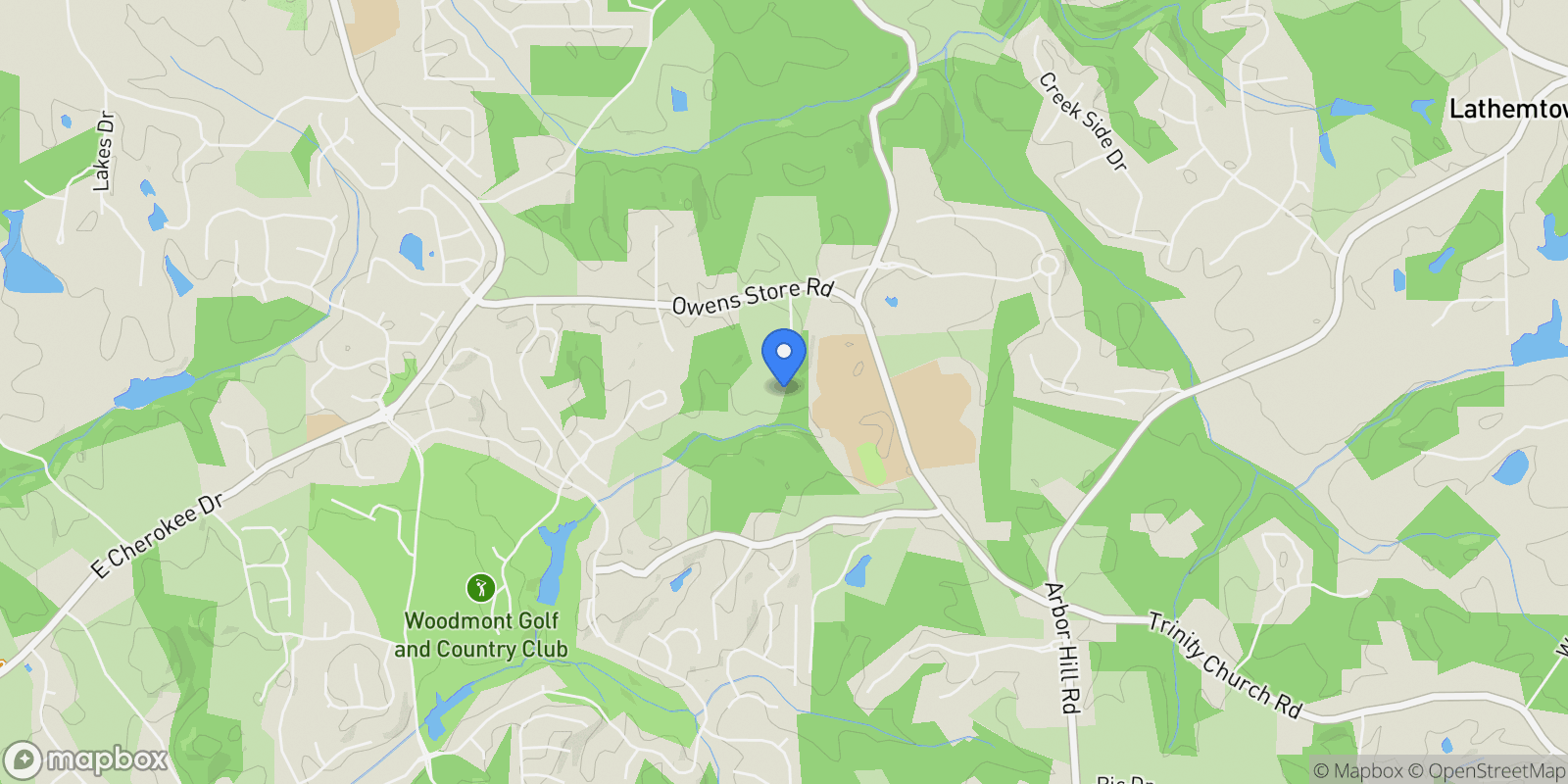 Map showing 126 Owens Mill Place, Canton, GA 30115, Canton, Georgia, United States.