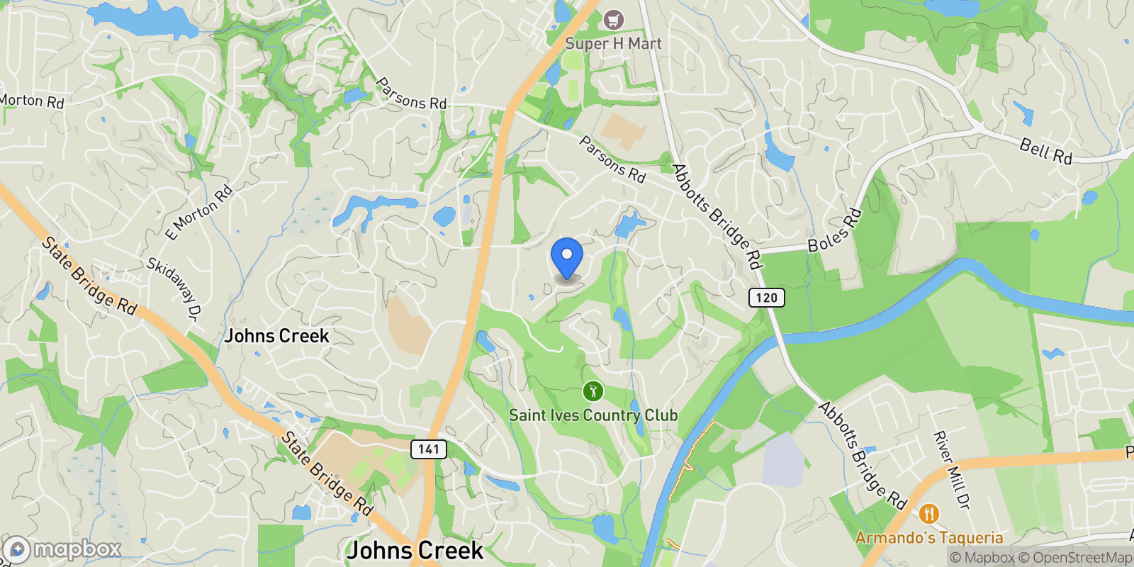Map showing 1135 Ascott Valley Drive, Johns Creek, GA 30097, Johns Creek, Georgia, United States.