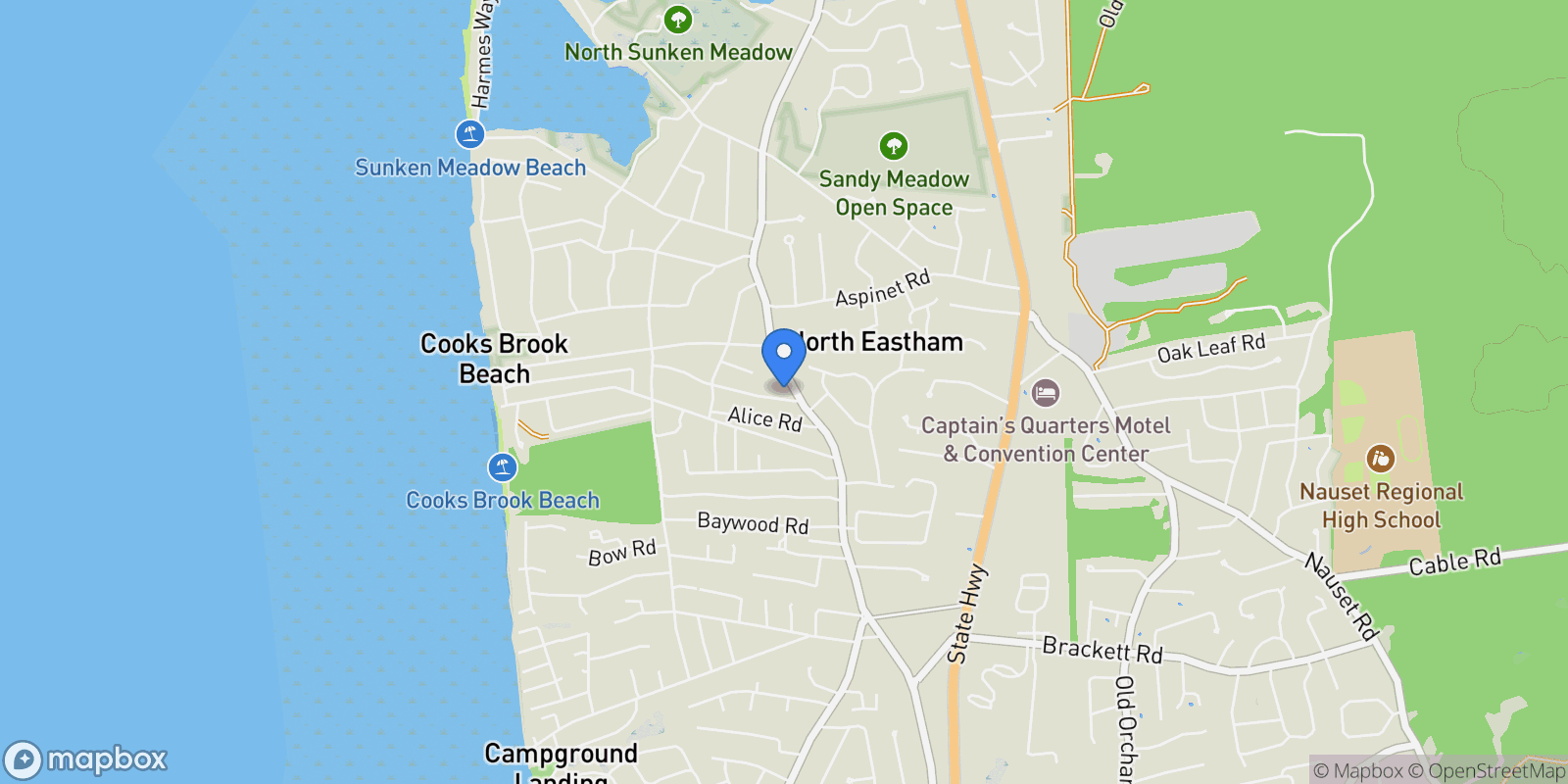 Map showing 50 Silver Oak Rd, Eastham, Massachusetts, United States.