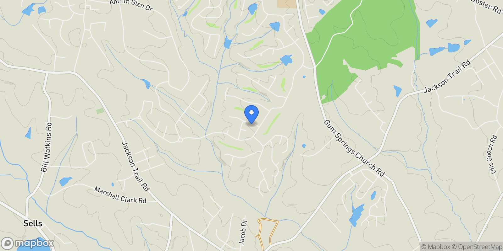 Map showing 2717 Roller Mill Drive, Jefferson, GA 30549, Jefferson, Georgia, United States.
