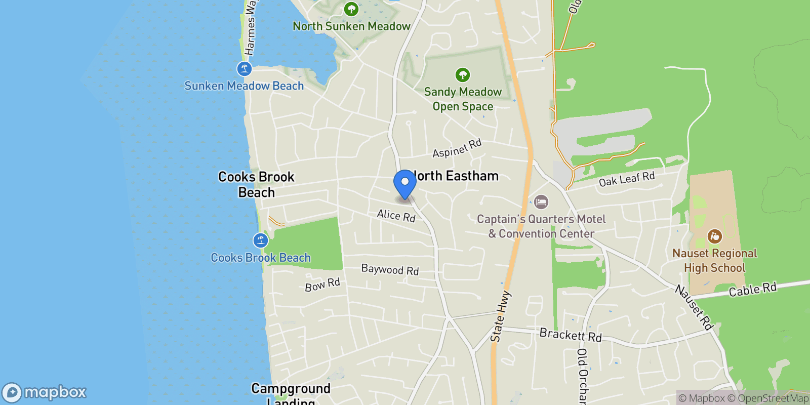 Map showing 50 Silver Oak Road, Eastham, Massachusetts, United States.