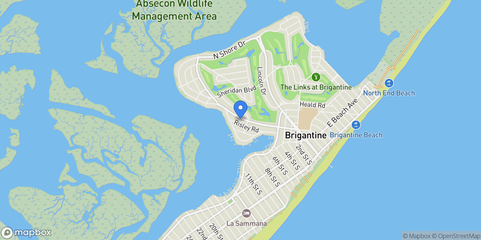 Map showing 510 Lafayette Blvd Blvd, Brigantine, NJ 08203, Brigantine, New Jersey, United States.