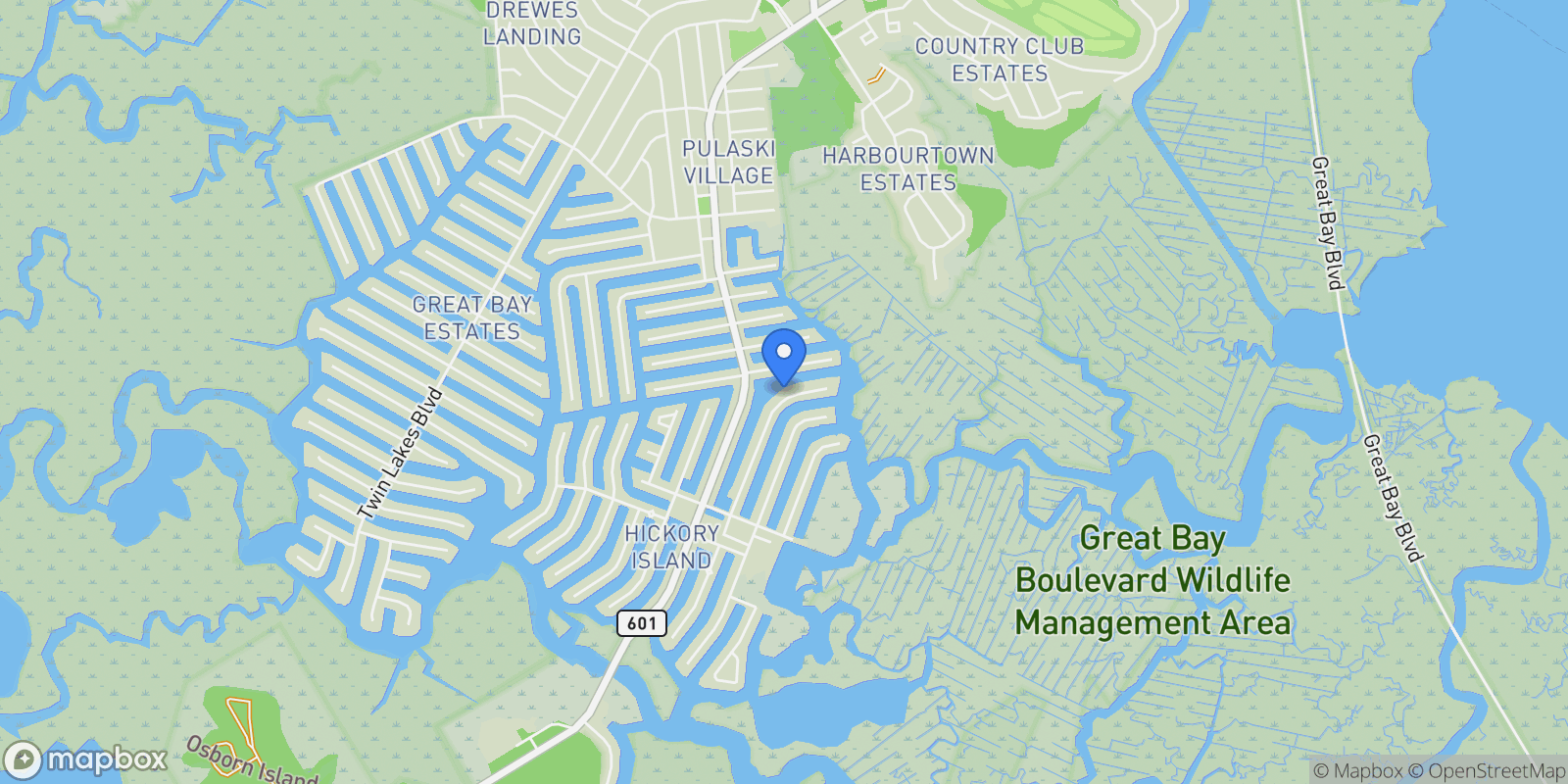 Map showing 159 N ENSIGN DR DRIVE, LITTLE EGG HARBOR TWP, NJ 08087, Little Egg Harbor Township, New Jersey, United States.