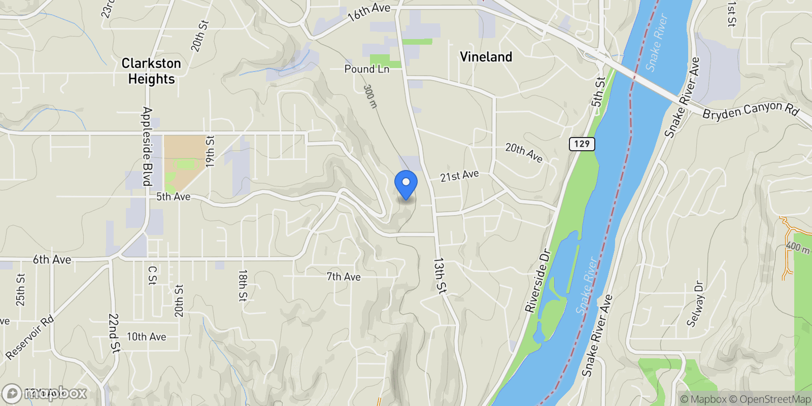 Map showing 1329 Setlow Ct, Clarkston, WA 99403, Clarkston, Washington, United States.