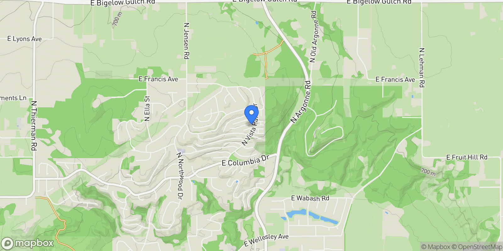 Map showing 8918 E Clearview Ln, Spokane, WA 99217, Spokane, Washington, United States.