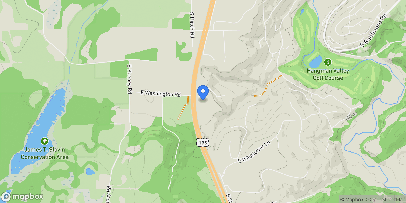 Map showing 618 E Washington Rd, Spokane, WA 99224, Spokane, Washington, United States.