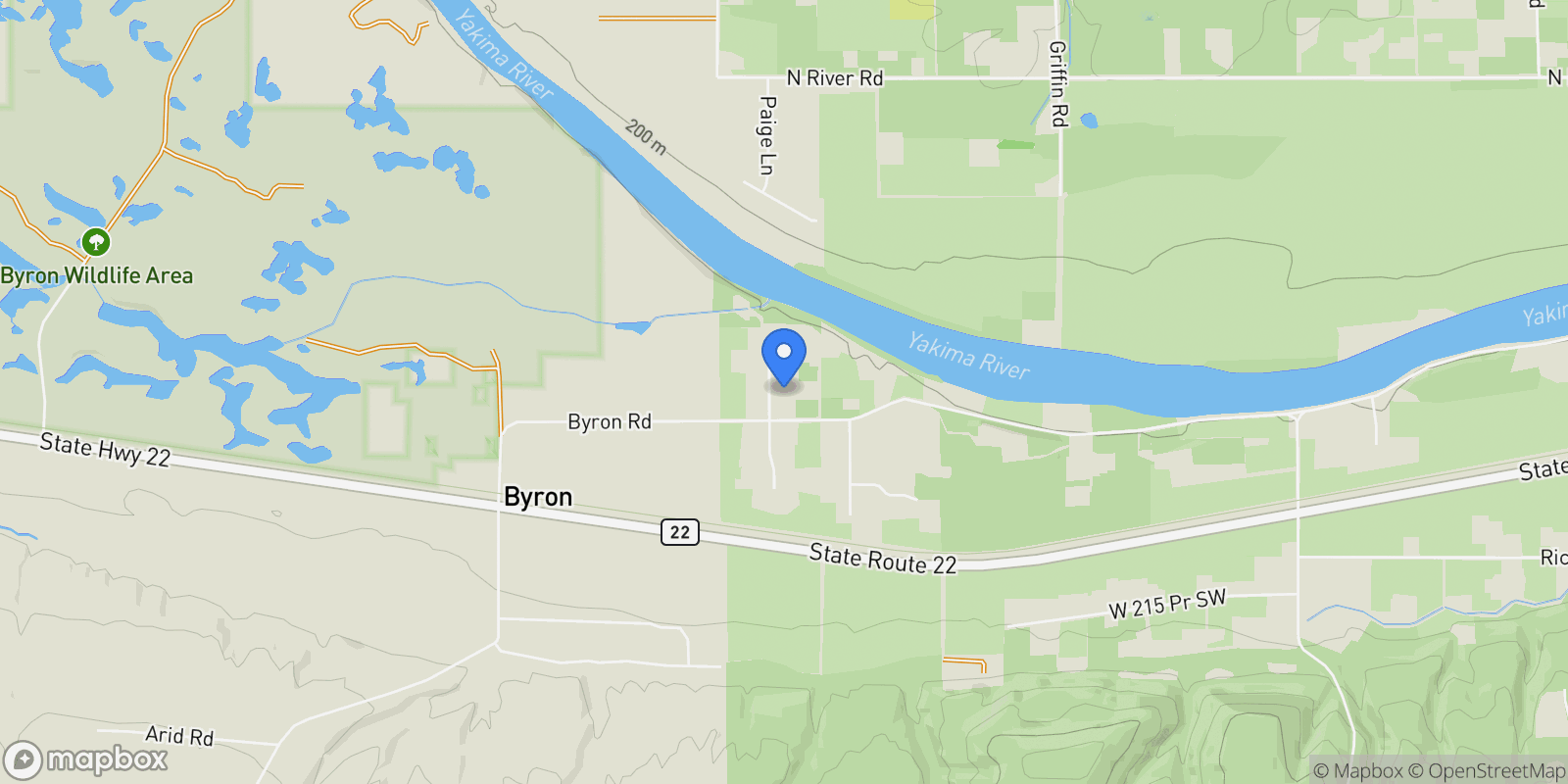 Map showing 17305 S Lanell Dr, Prosser, WA 99350, Prosser, Washington, United States.