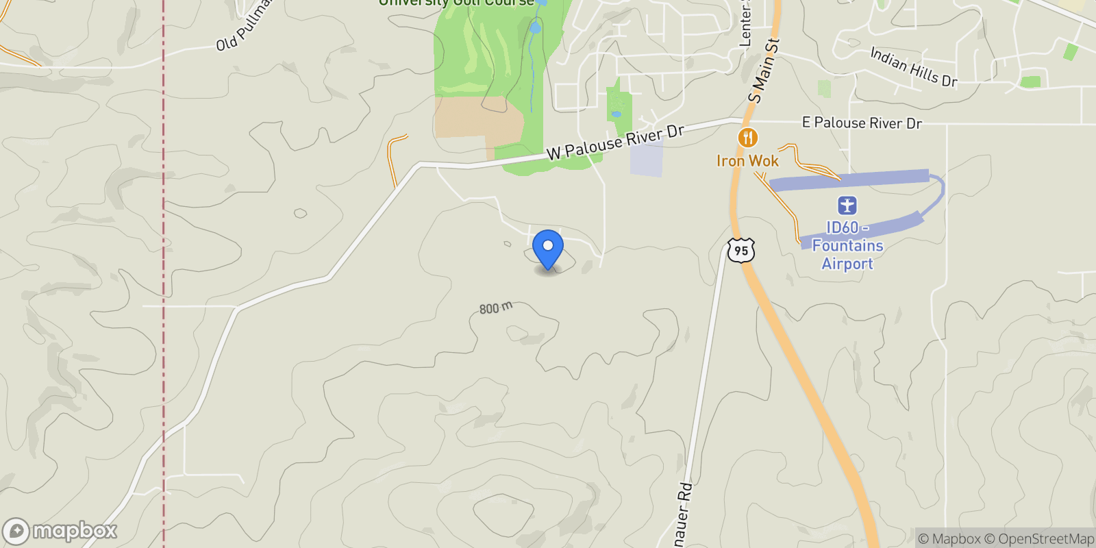 Map showing TBD Edington Avenue (2nd Addition), Moscow, ID 83843, Moscow, Idaho, United States.