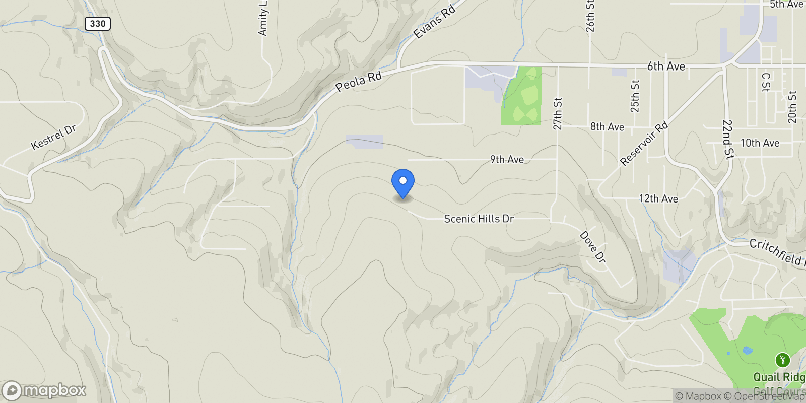 Map showing 2860 Scenic Hills Drive, Clarkston, WA 99403, Clarkston, Washington, United States.