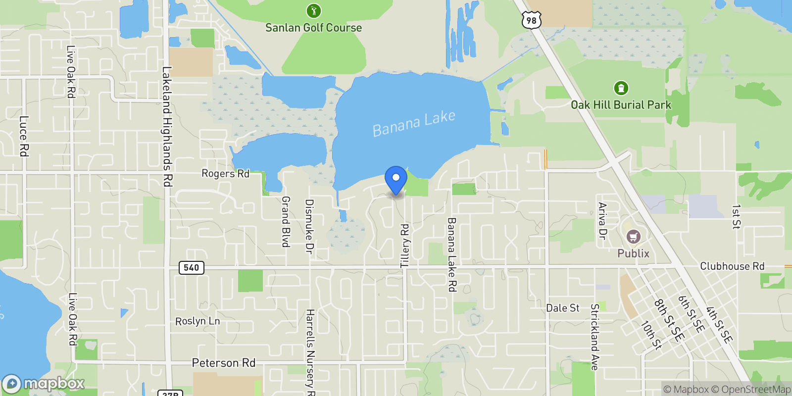 Map showing 5135 HIGHLANDS LAKEVIEW LOOP, LAKELAND, FL 33812, Lakeland, Florida, United States.