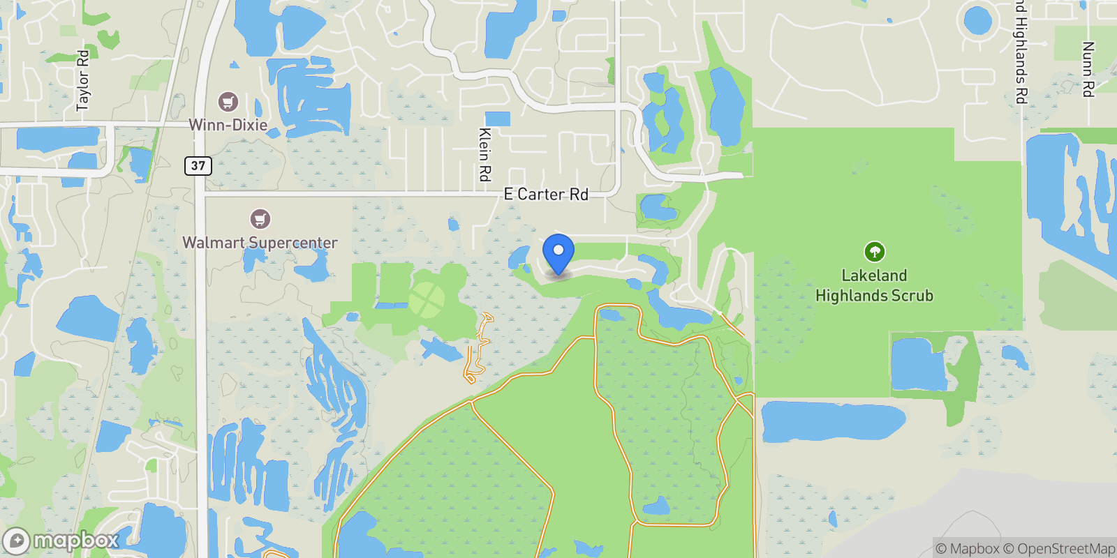 Map showing 645 WHISPER WOODS DRIVE, LAKELAND, FL 33813, Lakeland, Florida, United States.