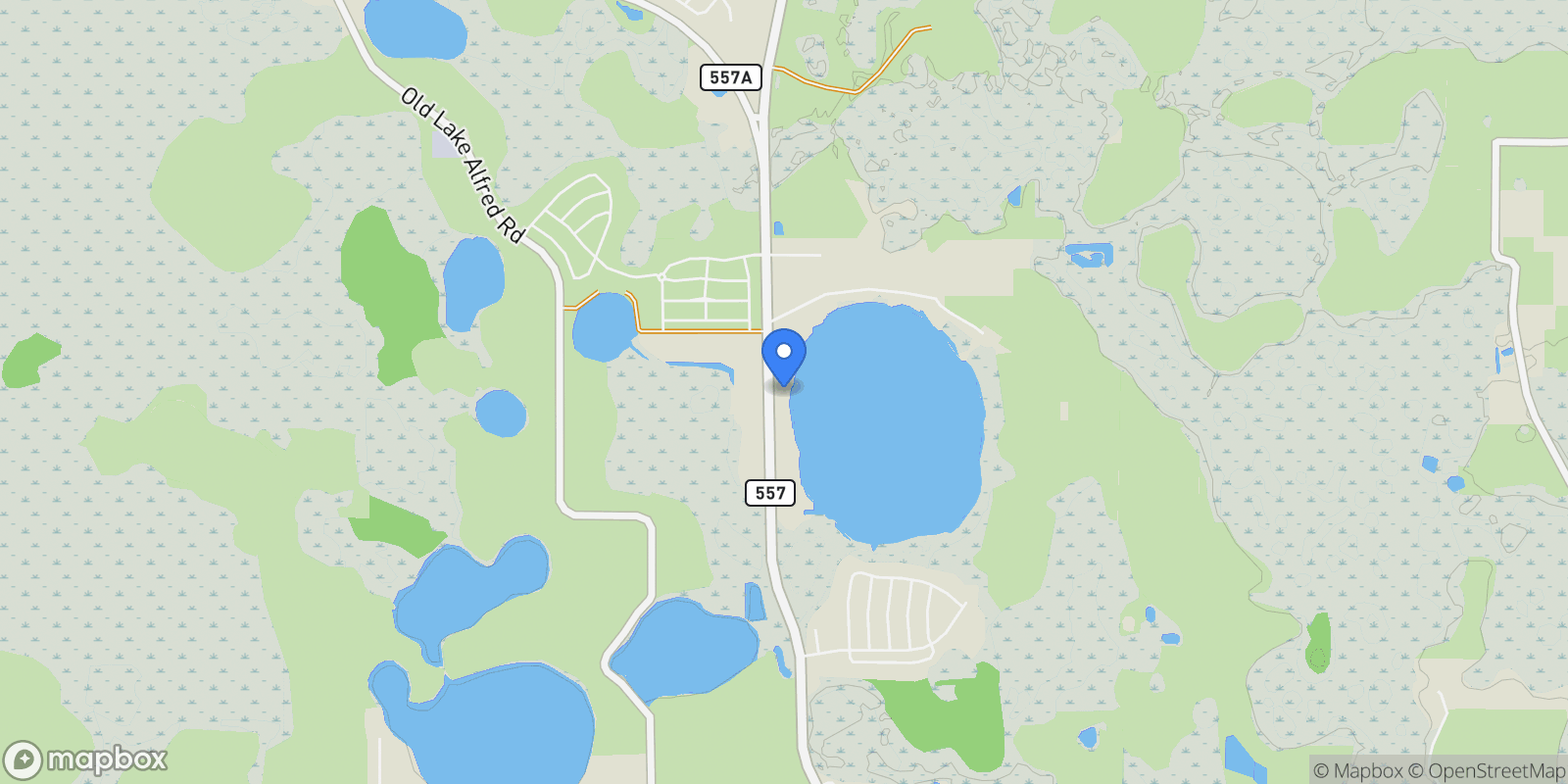 Map showing 2653 STATE ROAD 557, LAKE ALFRED, FL 33850, Haines City, Florida, United States.