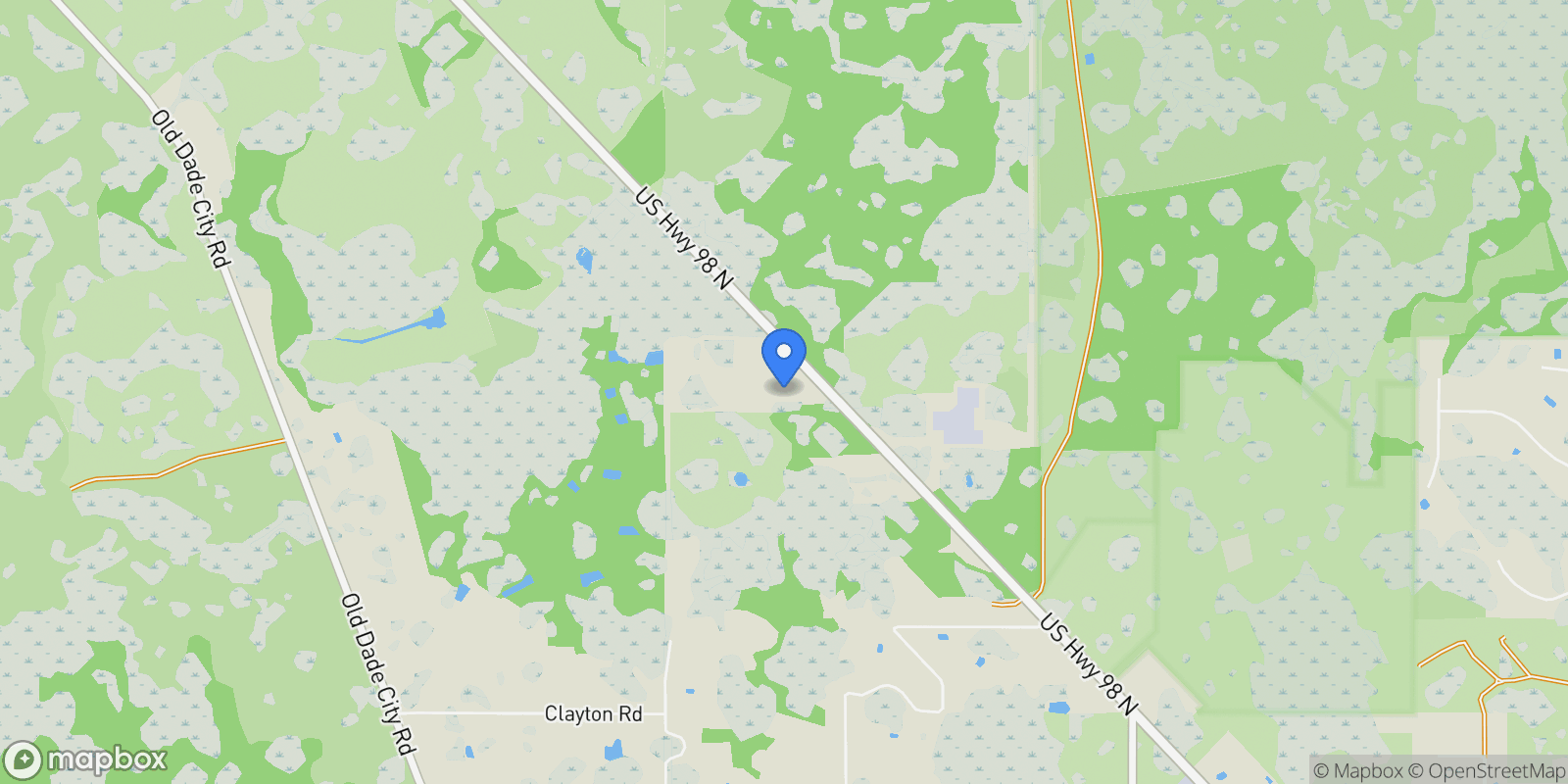 Map showing 12640 US HIGHWAY 98 N, LAKELAND, FL 33809, Kathleen, Florida, United States.