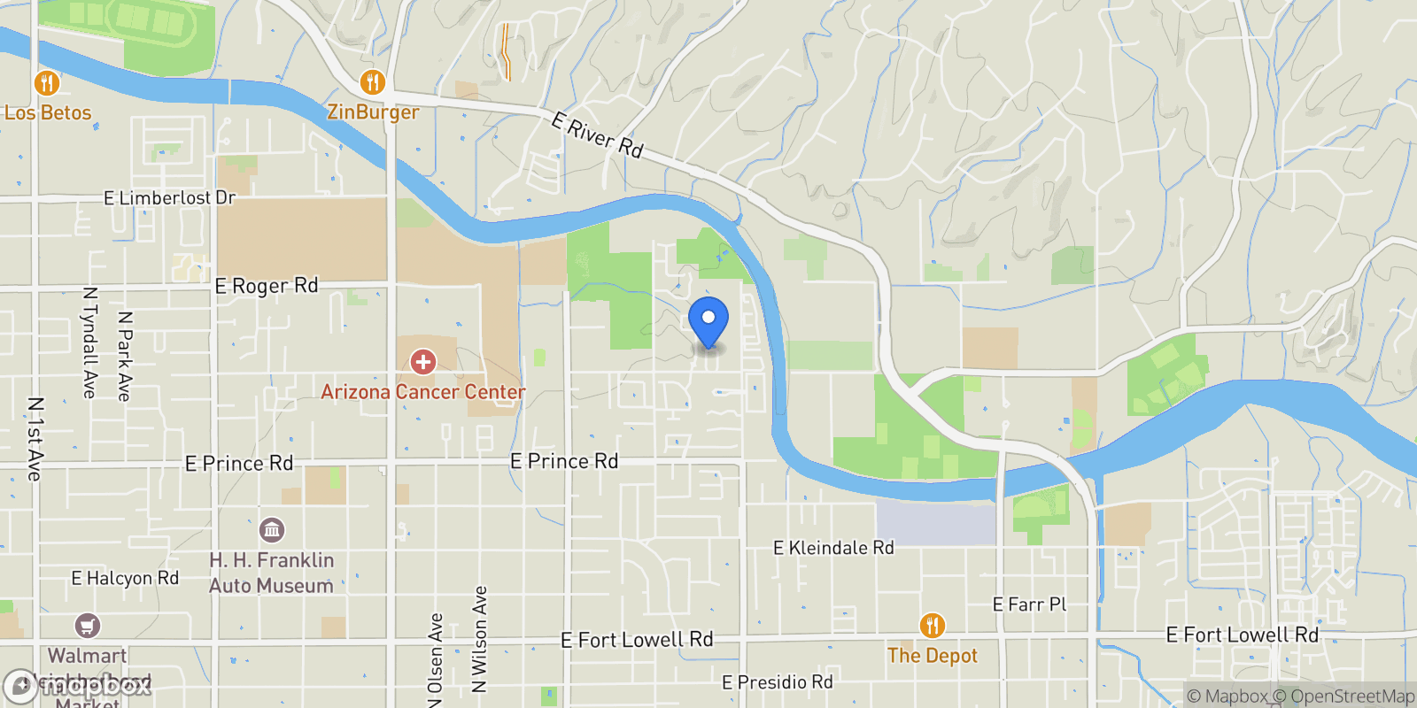 Map showing 3826 N Adobe Garden Loop, Tucson, AZ 85716, Tucson, Arizona, United States.