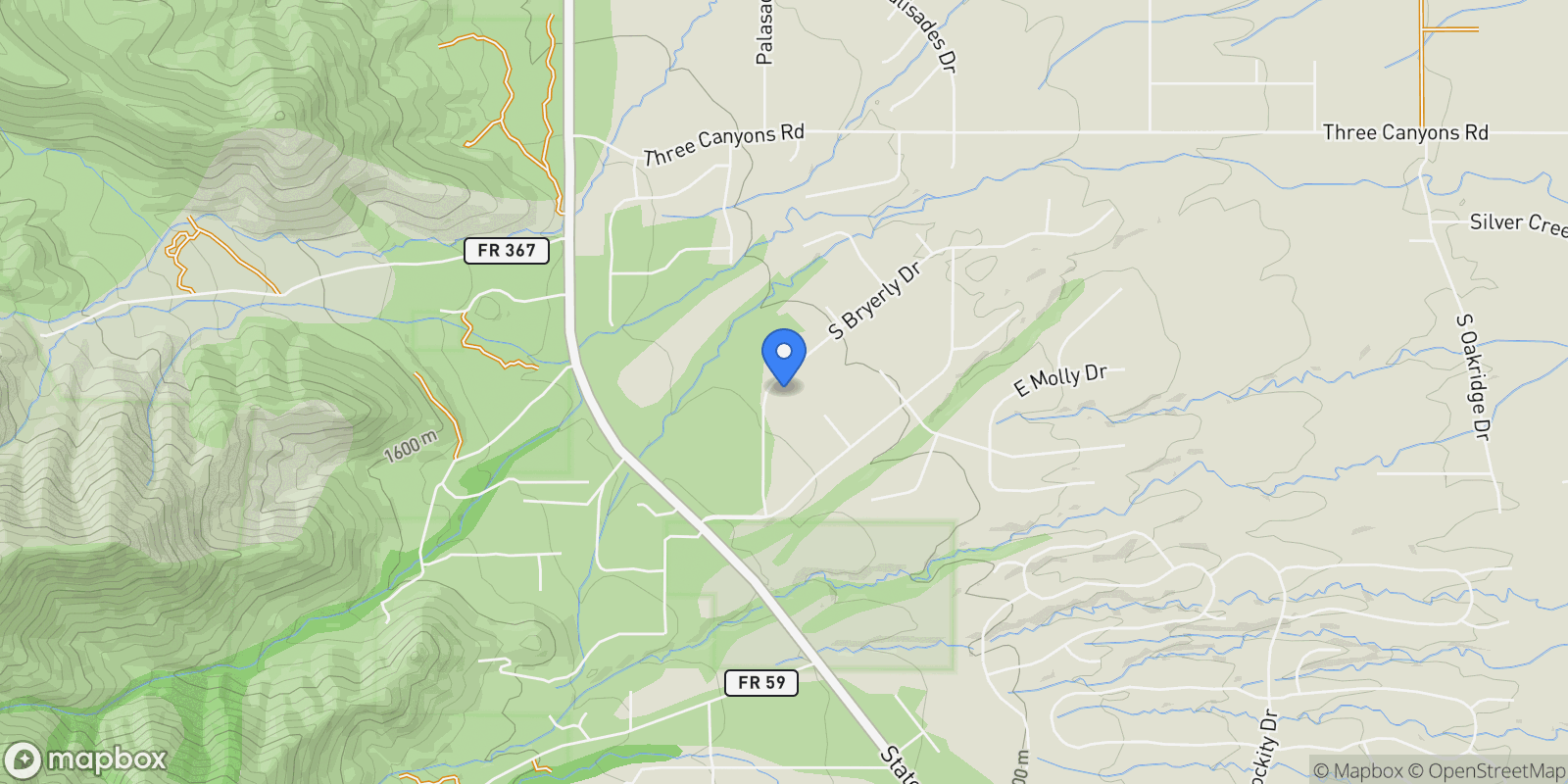 Map showing 9295 S BRYERLY Drive, Hereford, AZ 85615, Sierra Vista Southeast, Arizona, United States.