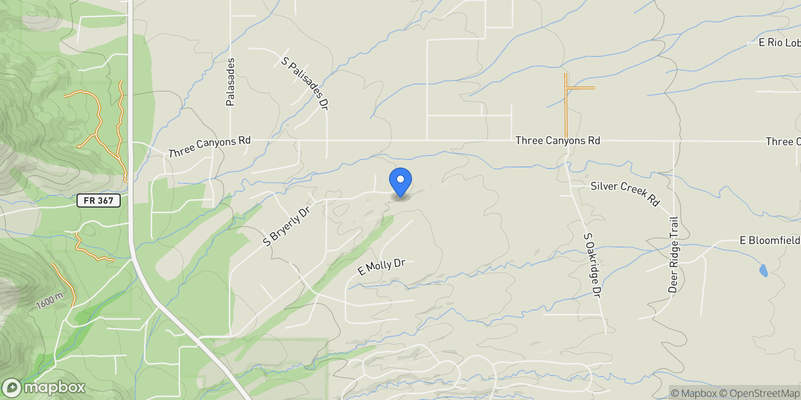 Map showing 6270 E BRYERLY Drive, Hereford, AZ 85615, Sierra Vista Southeast, Arizona, United States.