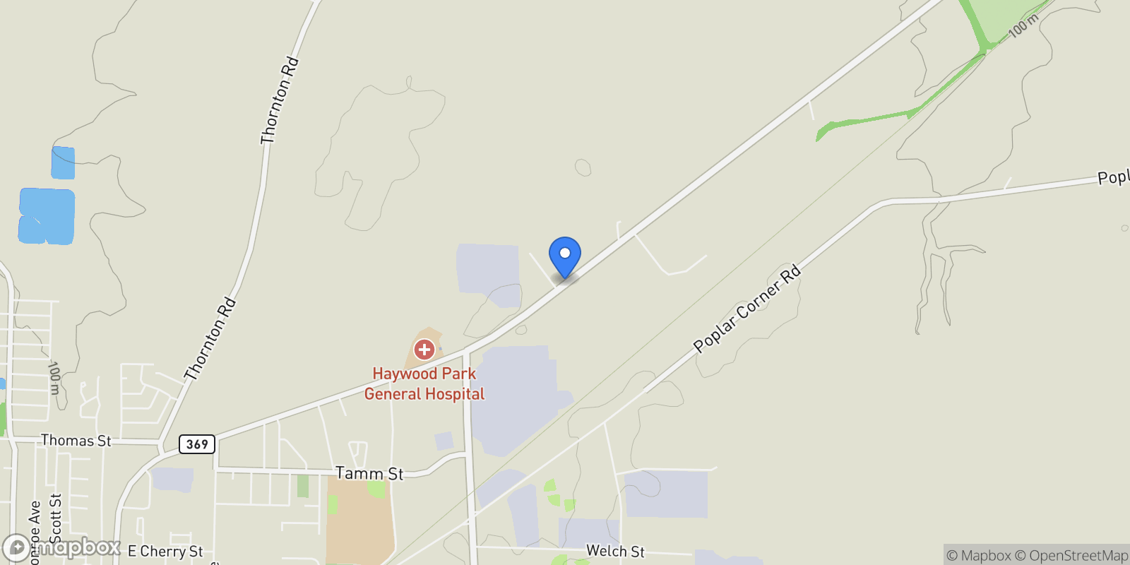 Map showing 2397 Highway 79 N, Brownsville, TN 38012, Brownsville, Tennessee, United States.