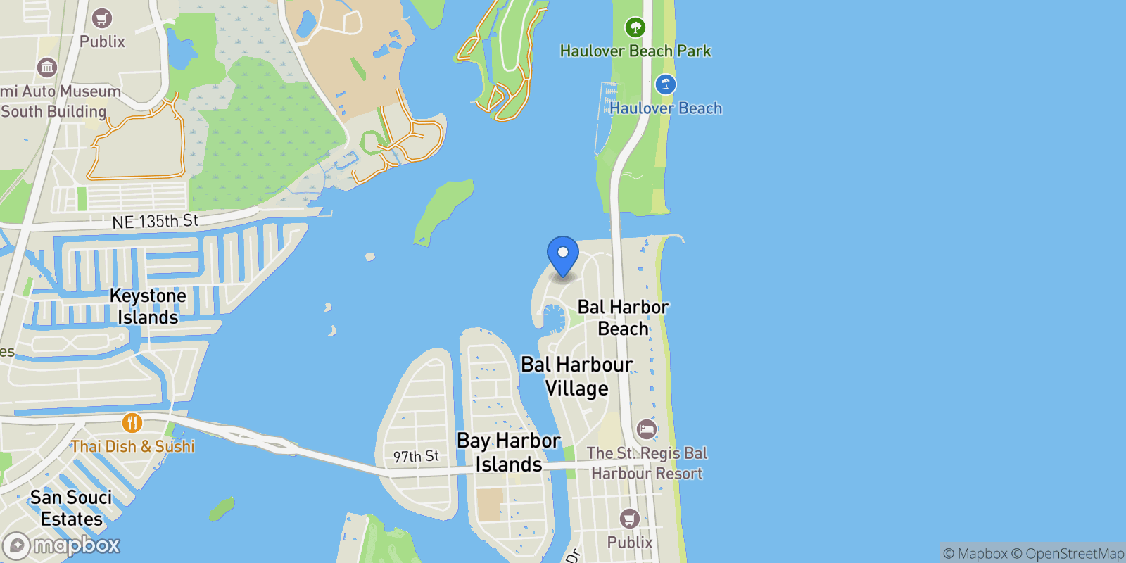 Map showing 145 Biscay Dr , Bal Harbour, FL 33154, Bal Harbour, Florida, United States.