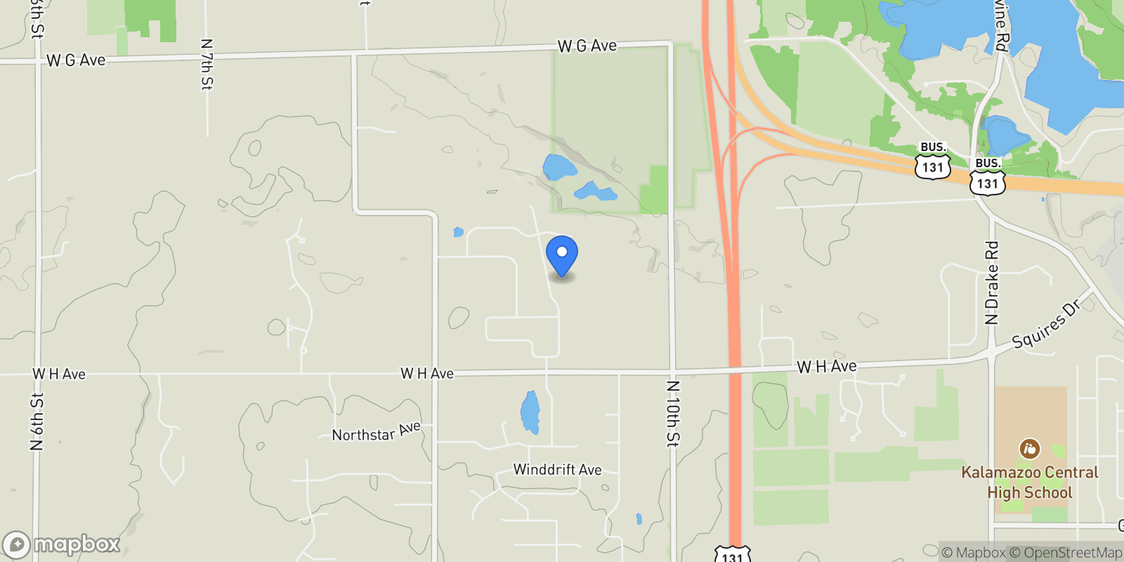 Map showing 3700 Oakharbor Street, Kalamazoo, Michigan, United States.