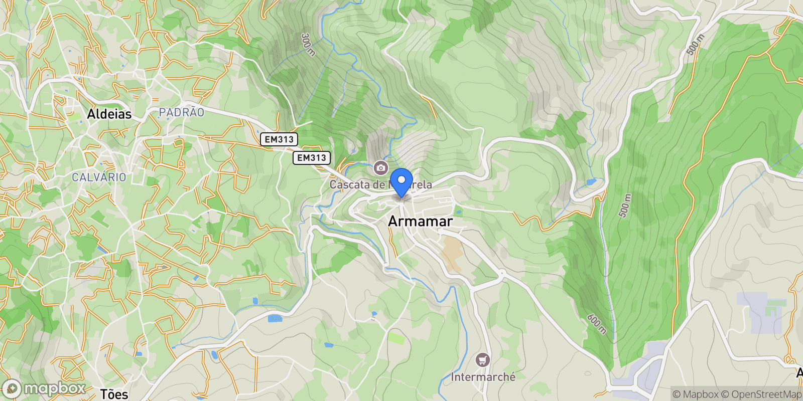 Map showing Folgosa, Armamar, Viseu, Armamar, Armamar, Viseu District, Portugal.