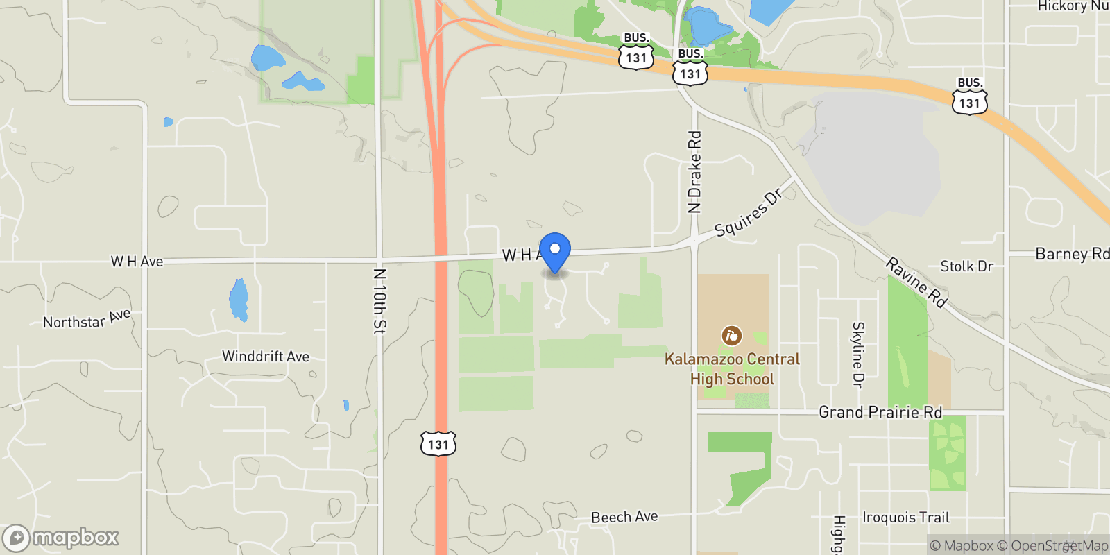 Map showing 2681 West Port Drive, Kalamazoo, Michigan, United States.