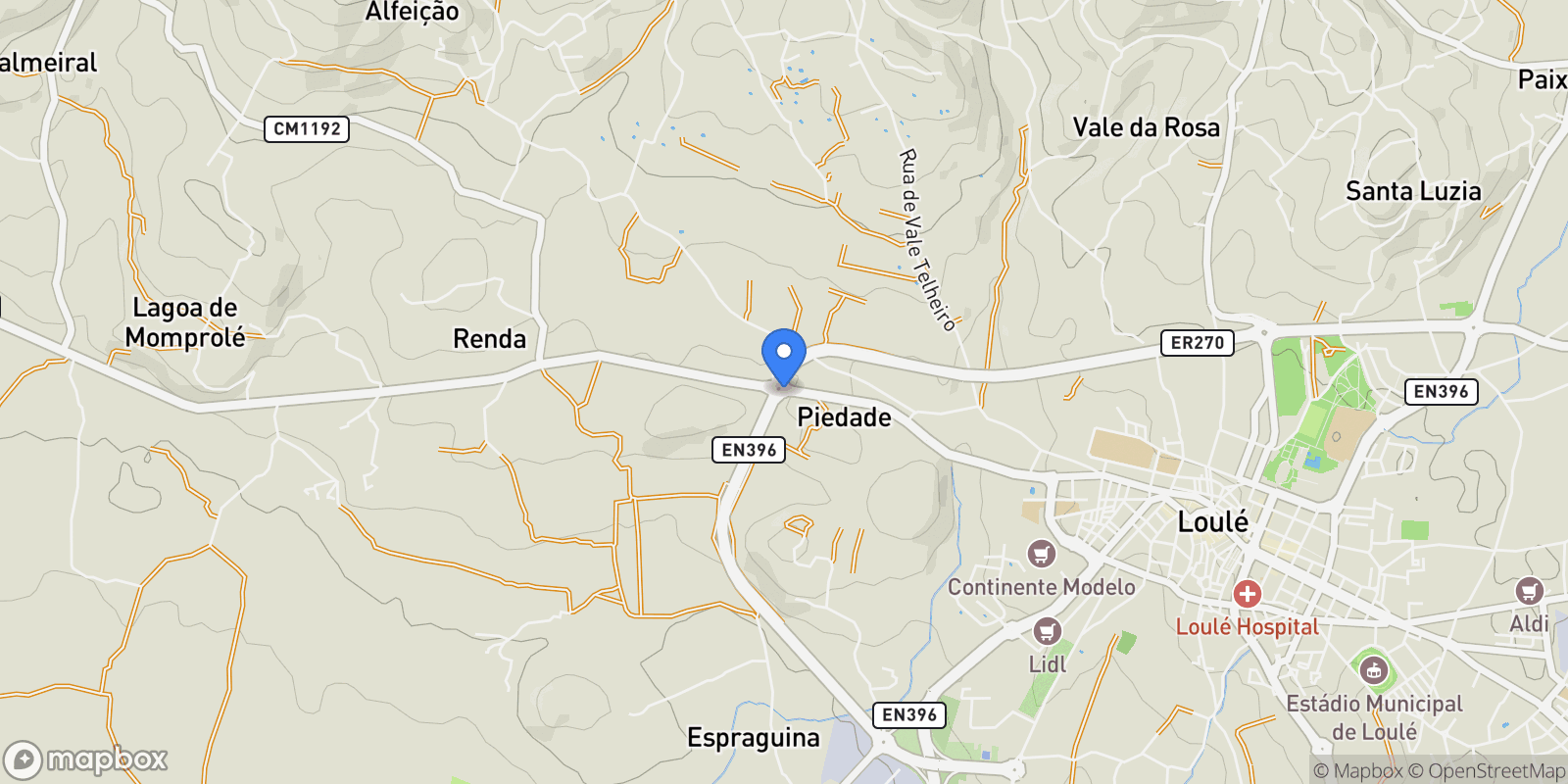 Map showing São Sebastião, Loulé, Faro, Loulé, Loule (Sao Sebastiao), Algarve, Portugal.