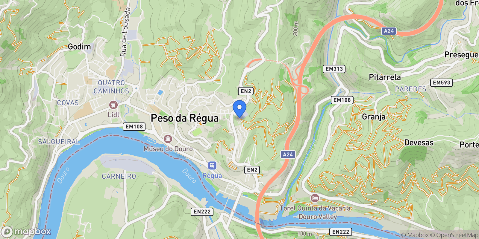 Map showing Vilarinho dos Freires, Peso da Régua, Vila Real, Peso da Régua, Peso da Régua, Vila Real District, Portugal.