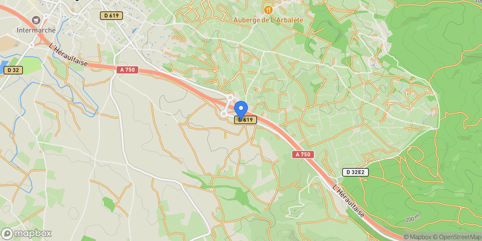 Map showing Gignac, Occitanie, France.