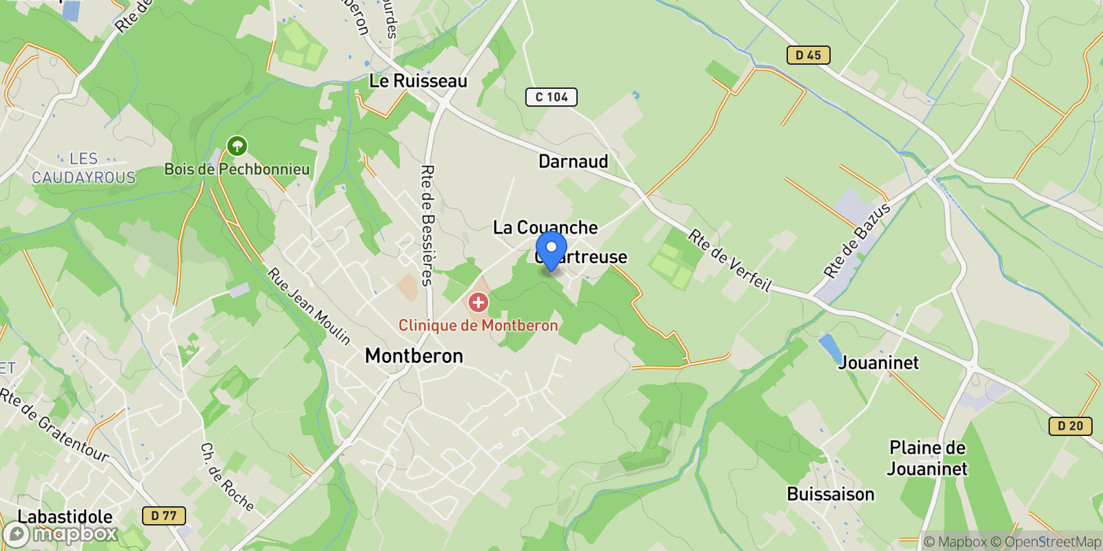 Map showing Montberon, Occitanie, France.
