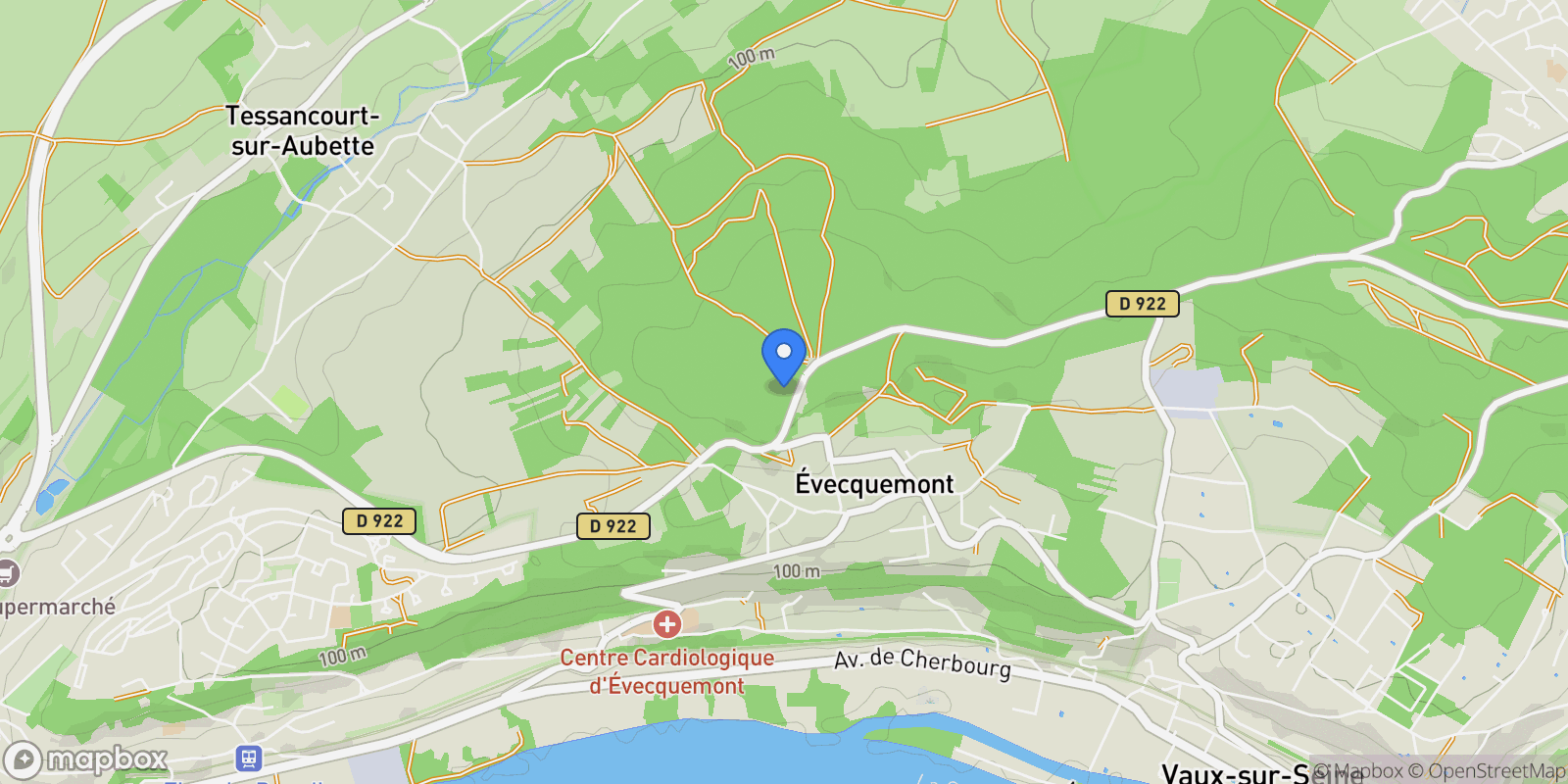 Map showing Évecquemont, Île-de-France, France.