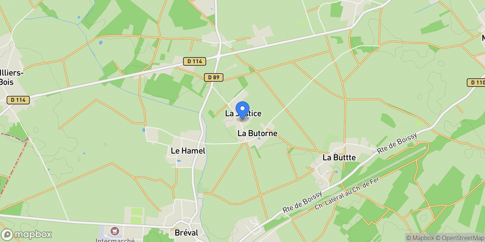 Map showing Bréval, Île-de-France, France.