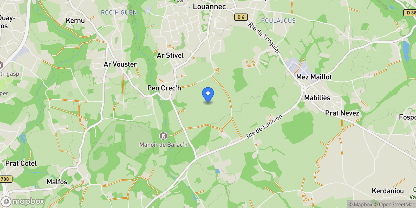 Map showing Louannec, Brittany, France.