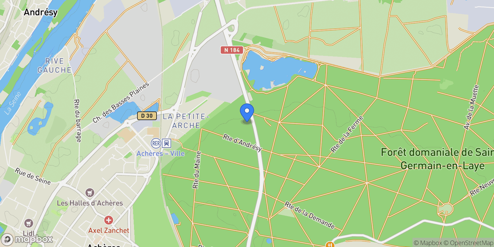 Map showing Saint-Germain-en-Laye, Île-de-France, France.