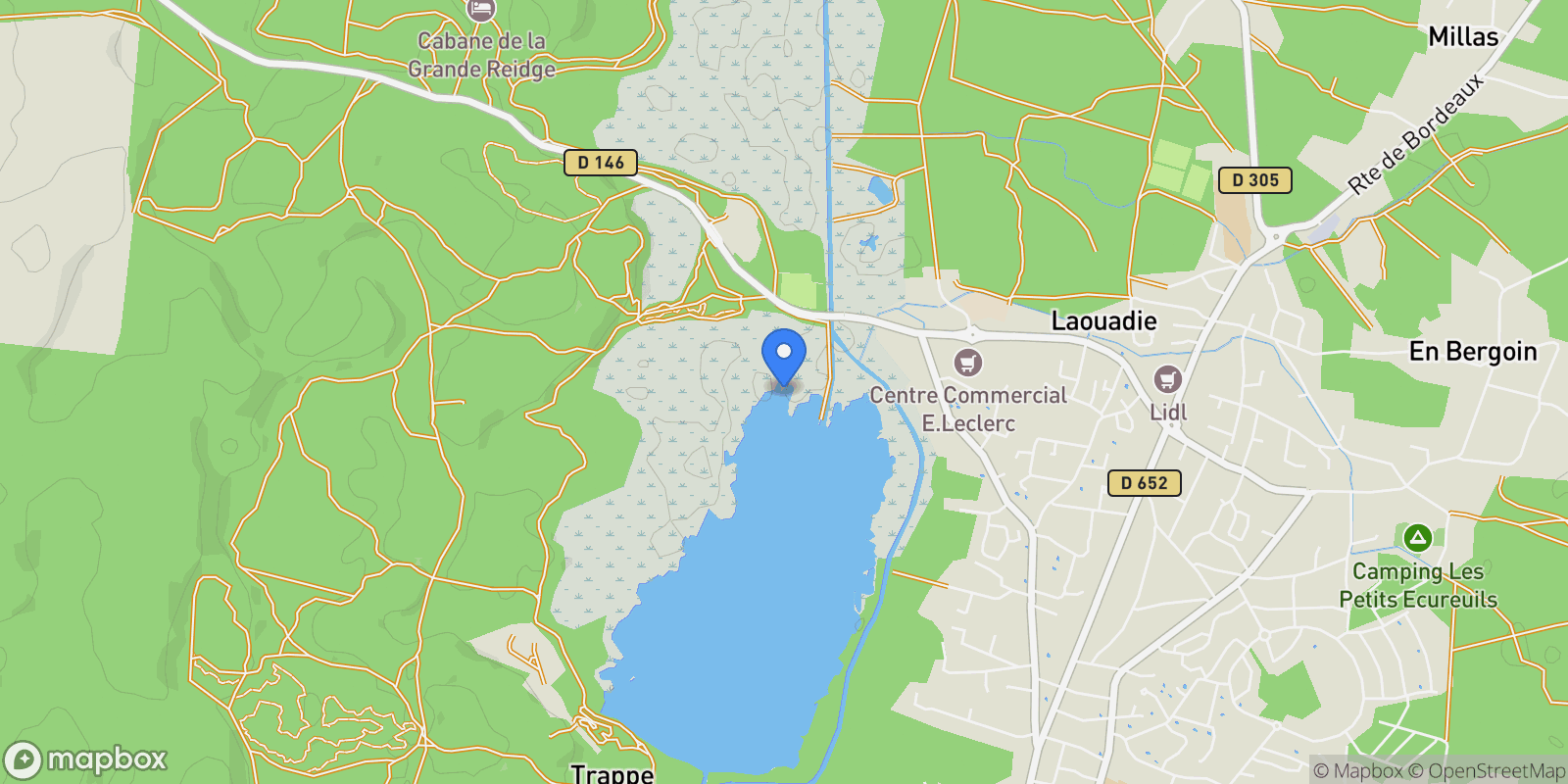 Map showing Biscarrosse, Nouvelle-Aquitaine, France.