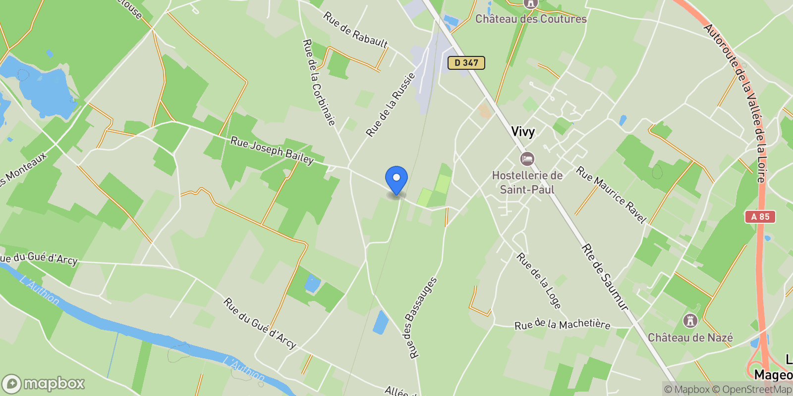 Map showing Vivy, Pays de la Loire, France.