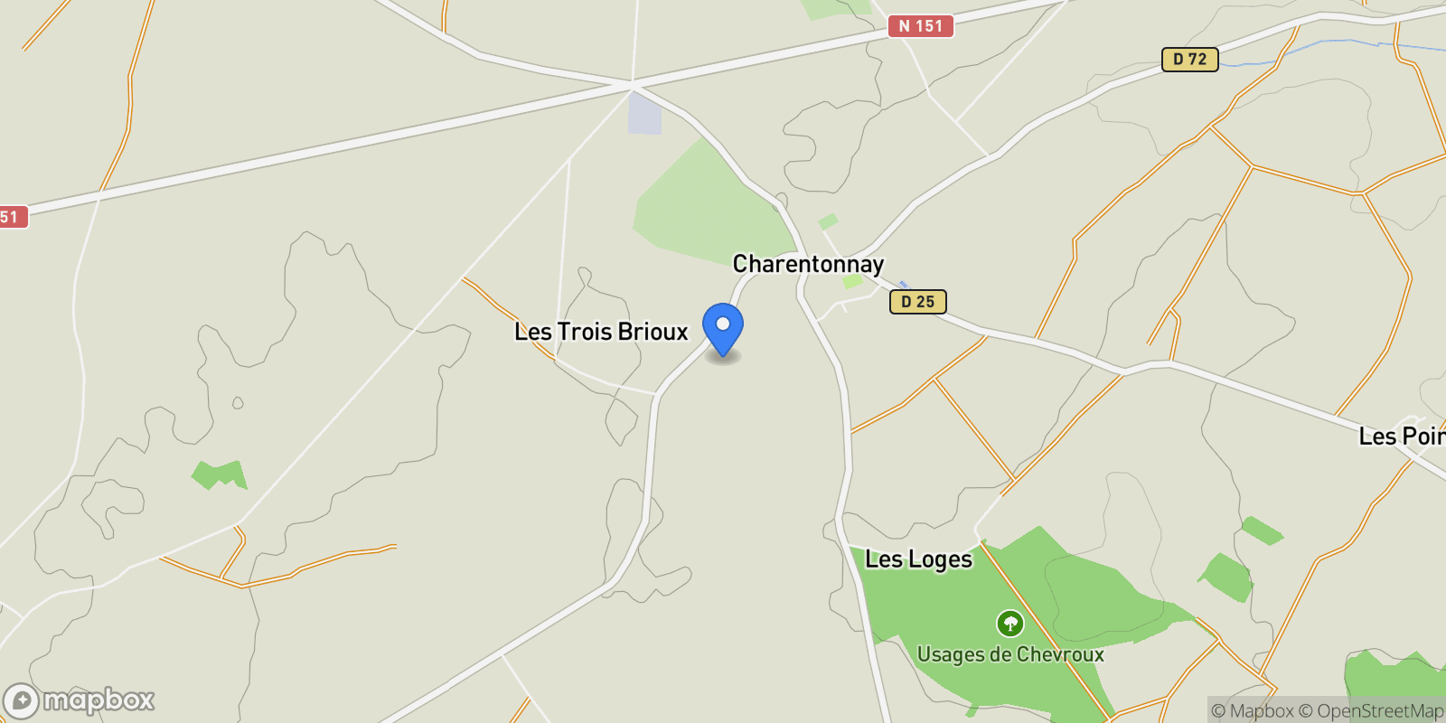 Map showing Charentonnay, Centre-Val de Loire, France.
